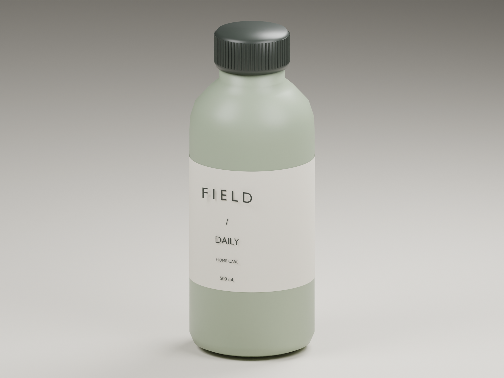 Actual Blender render, sage finish, quarter angle